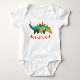 Body Aquarelle Dinosaure mignonne et drôle Babysaurus