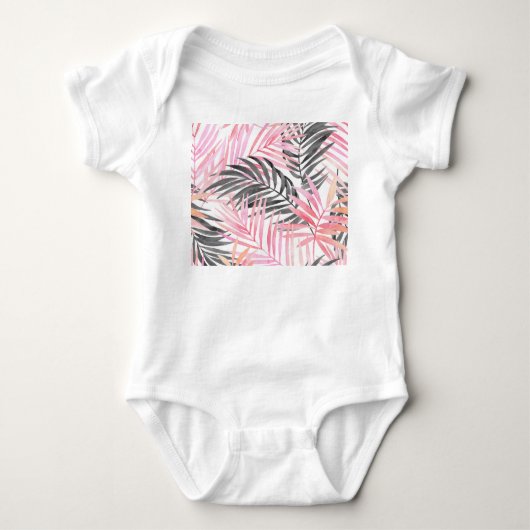 Body Aquarelle Feuille rose tropicale (Devant)
