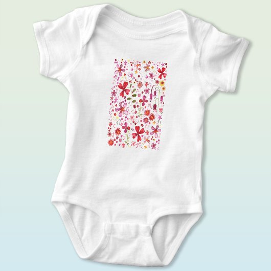 Body Aquarelle Floral Art Moderne Motif