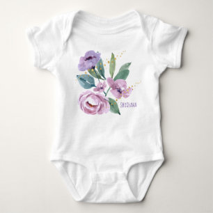 Body Aquarelle Floral Baby Bodysuit