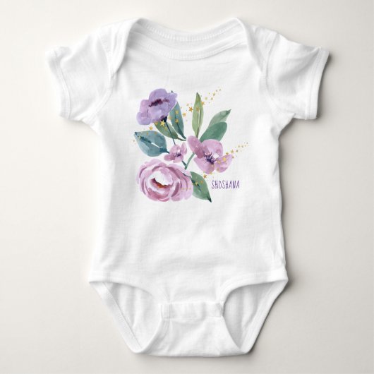 Body Aquarelle Floral Baby Bodysuit (Devant)
