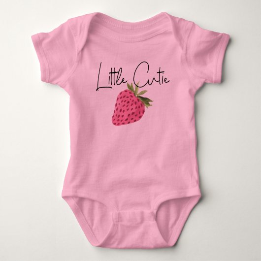 Body Aquarelle fraise Petite Cutie Bodysuit bébé (Devant)