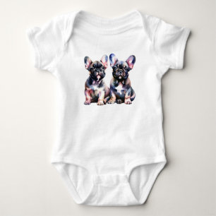 Body Aquarelle French Bulldog mignon chiots