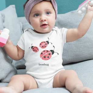 Body Aquarelle Ladybug Lovebug Baby Bodysuit