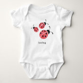 Body Aquarelle Ladybug Lovebug Baby Bodysuit (Devant)