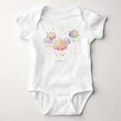 Body Aquarelle mignonne Cloud Star Baby Girl Douche (Devant)