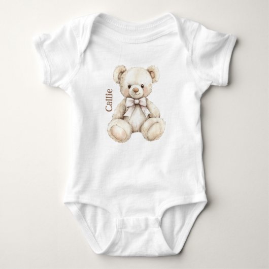 Body Aquarelle personnalisée Teddy Bear Baby (Devant)