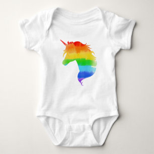 Body Aquarelle Rainbow Unicorn