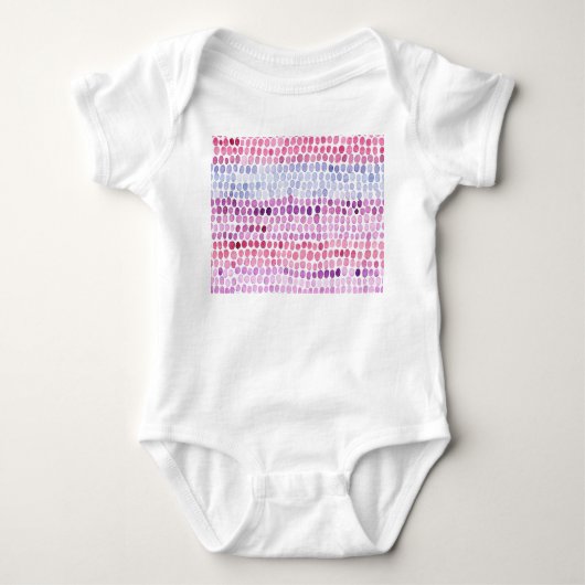 Body Aquarelle rayée : Polka gris rose (Devant)