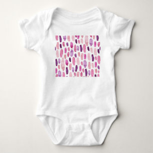 Body Aquarelle : Rose, Violet Motif.