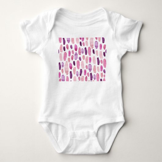 Body Aquarelle : Rose, Violet Motif. (Devant)