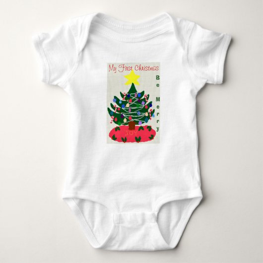 Body Arbre de Noël de la 1ère joie de Noël du bébé (Devant)