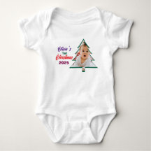 Arbre de Noël personnalisé avec photo du 1er Noël 