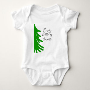 Body Arbre de Noël vert joyeux anniversaire décembre hi