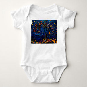 Body Arbre Magique de Vie – Nuit Étoilée Art Bébé