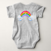 Body Arc en ciel Nuages Baby Bodysuit (Dos)