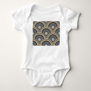 Body Argent d'ivoire : Carrelage floral circulaire.