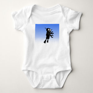 Body Arrière - plan Black Flying Robot Blue Sky