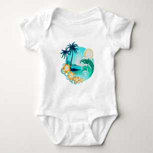 BODY ART DU SURF TROPICAL HAWAIIEN