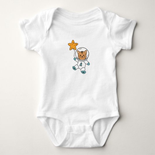 Body Astronaute Chat Planète Lune Star Space (Devant)