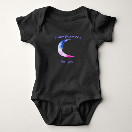 Body Au-dessus de l'espace lune bébé costume corps bébé (Devant)