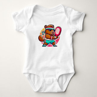 Body Autocollant Vinyle Capybara Joueur de Pickleball -
