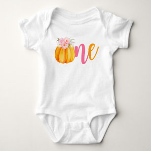 Body Automne Floral Citrouille Baby Girl's 1er annivers