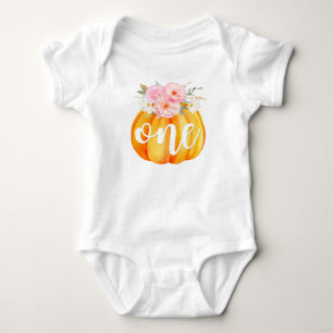 Body Automne Floral Citrouille Baby Girl's 1st Birthday