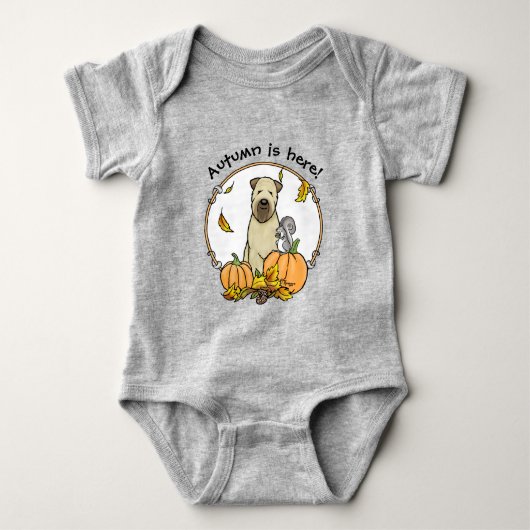 Body Automne Roue Terrier (blé 1b2) Citrouille mignon (Devant)
