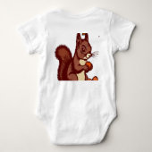 Body 🐿️ Autumn Squirrel Baby Bodysuit Front & Back (Dos)