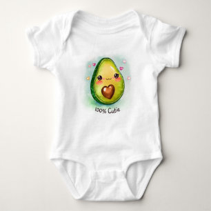 Body Avocado Cutie avec votre texte - Bodysuit bébé