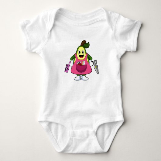 Body Avocado en coiffeur avec ciseaux et comb (Devant)