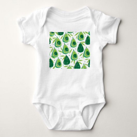 Body Avocado, timbre texturé, motif transparent. (Devant)