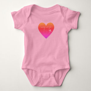 Body Away We Go Travel Ombre Heart Girls Shirt