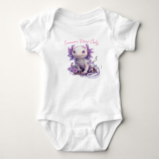 Body Axolotl Imaginaire mignon avec fleurs et vibration
