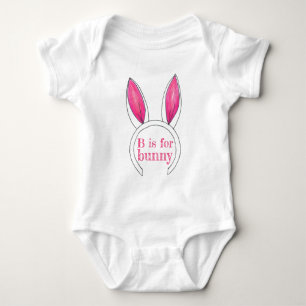 Body B est pour Bunny Pink White Rabbit Ears Pâques mig