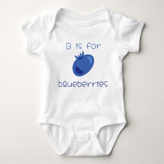 Body "B is for blueberries" Belle illustration de fruit (Devant)