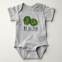 B pour BRUSSELS SPROUTS Green Veggie Alphabet B