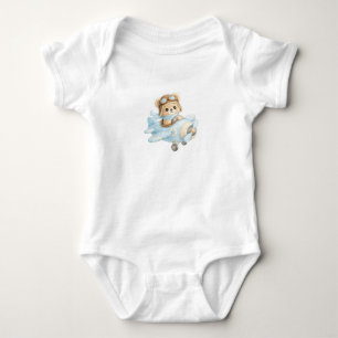 Body Baby Bear Pilot Airplane Cute Baby Bodysuit Ador