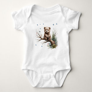 Body Baby Bear sur un rond Bébé Bodysuit