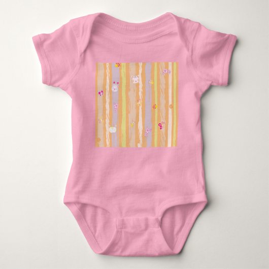 Body Baby Bodysuit – Baby Joy & Creatures Pastel Animal (Devant)