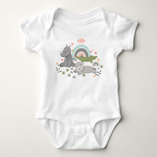 Body Baby Bodysuit with a cute illustration (Devant)