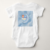 Body Baby Boy Douche Invitation Lune Étoiles Aquarelle (Dos)