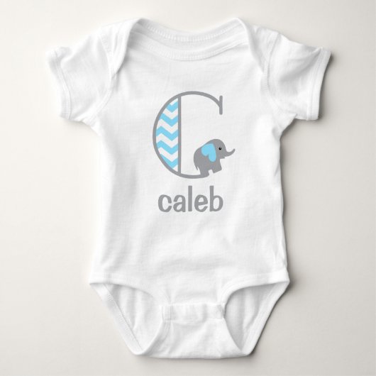Body Baby Boy Elephant Bodysuit Boys Monogram Chemise C (Devant)