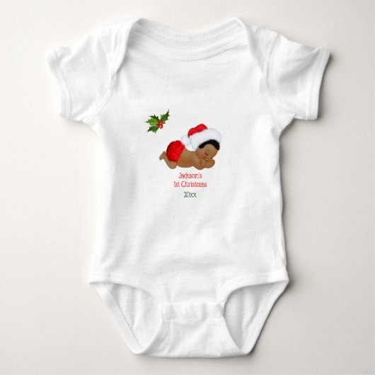 Body Baby Boy First Christmas Red Santa Hat (Devant)