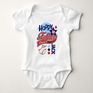 Body Baby Boy Happy First Fête des pères Baseball Shirt