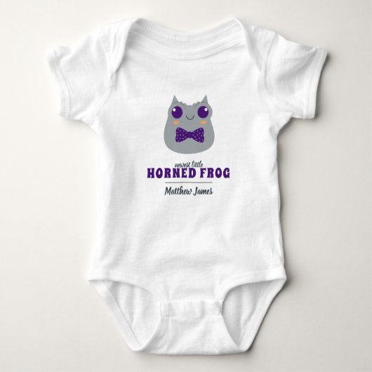 Body Baby Boy Purple Horned Frog Bodysuit (Devant)