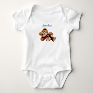 Body Baby Boy Teddy Bear Shirt personnalisée
