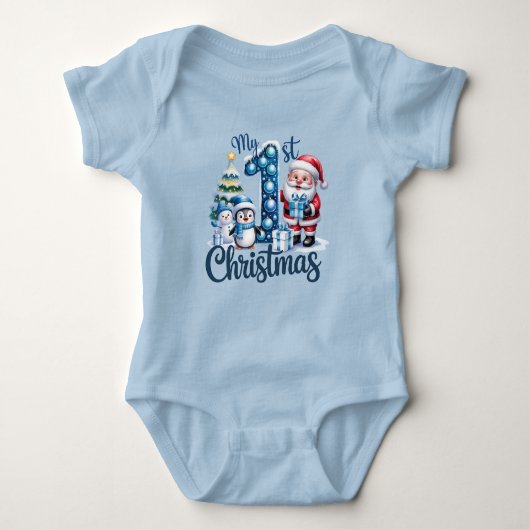 Body Baby Boy's First Christmas Blue (Devant)