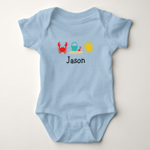 Body Baby Boys Watercolor Beach Trio Bodysuit